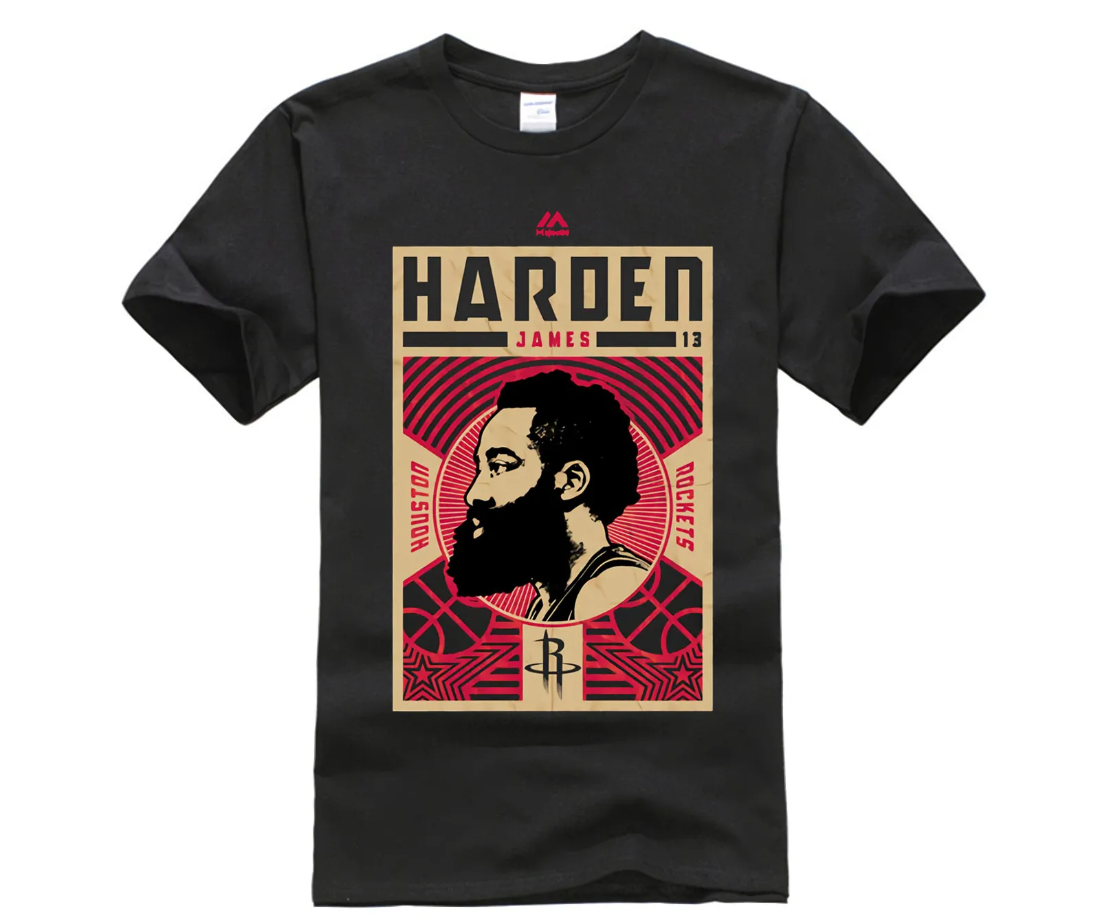 

Fashion T Shirt 100% Cotton Houston Rockets Harden Majestic Men's Greatest Impact T Shirt