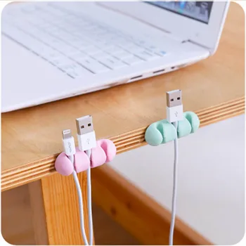 

2 Pcs Cable Winder Stick-on Wire Headphone Headset Wire Wrap Cord Winder Organizer Cable Collector Silica gel 2019 Hot Sale
