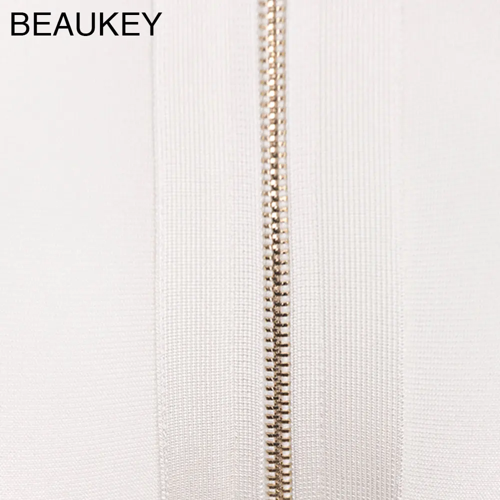 BEAUKEY Новое Сексуальное Белое Бандажное платье на шнуровке в стиле ампир с поясом