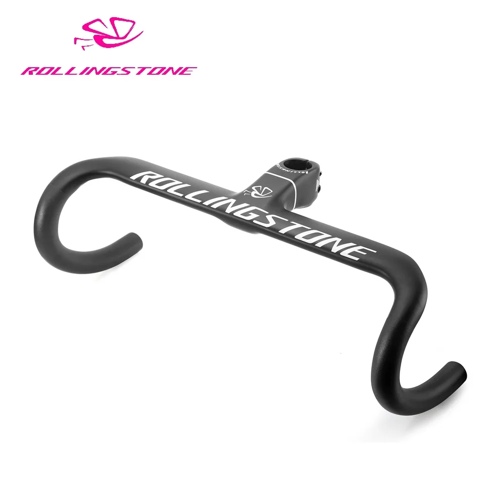 Rolling Stone Road handle bar carbon aero integrated stem Drop 28 6*90 мм 100 390 410 430mmm SGS|Велосипедный руль| |
