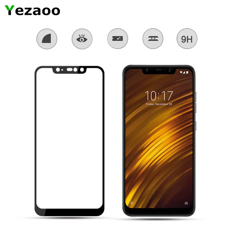 Pocophone F1 закаленное стекло yezaoo полное покрытие Защитная пленка для экрана xiaomi mi 8 SE