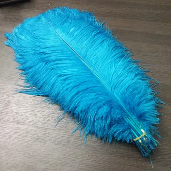 

Gorgeous 10PCS/lot Beautiful high-quality sky blue ostrich feathers 40-45 cm / 16-18 inch, wedding feather decorations