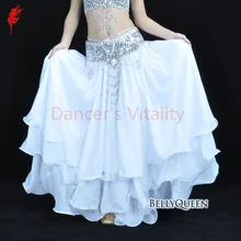 High quality belly dance clothes baru Leafroll double slit ear chiffon Belly Dancing skirt for women belly dance costumes