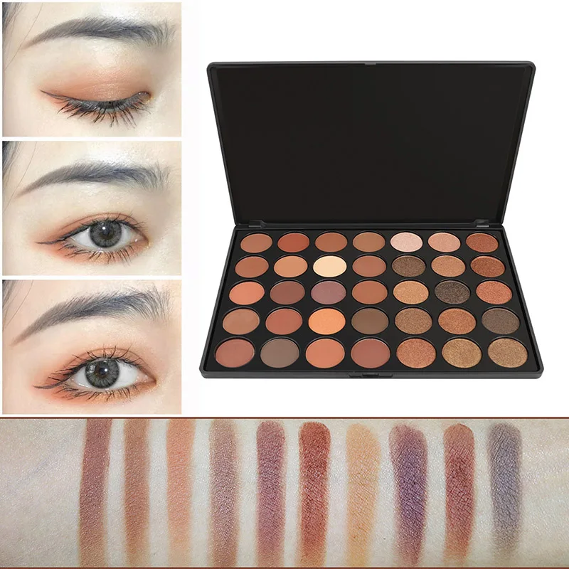 

2019 New hot 35 shades Colors Long Lasting Glitter Matte Cosmetic Eyeshadow makeup nude makeup set Cosmetics