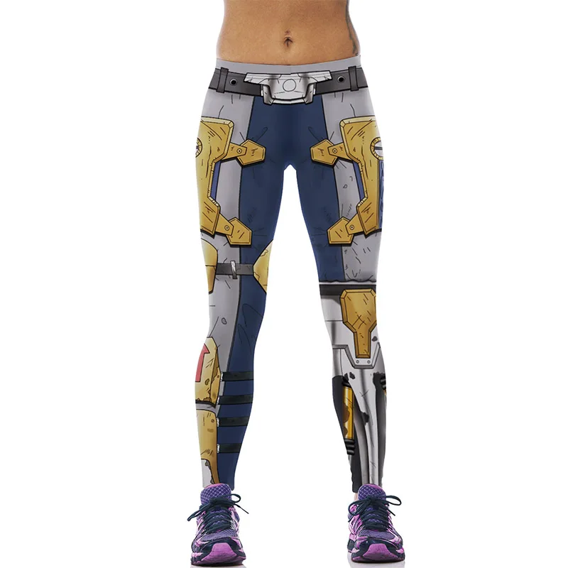 New 540 Sexy Girl leggins The Avengers Armour Iron Man Warrior Printed Polyester Elastic font b