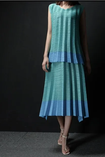 Модные Лоскутные кружевная юбка высоких ярких цветов талия плиссированные юбки