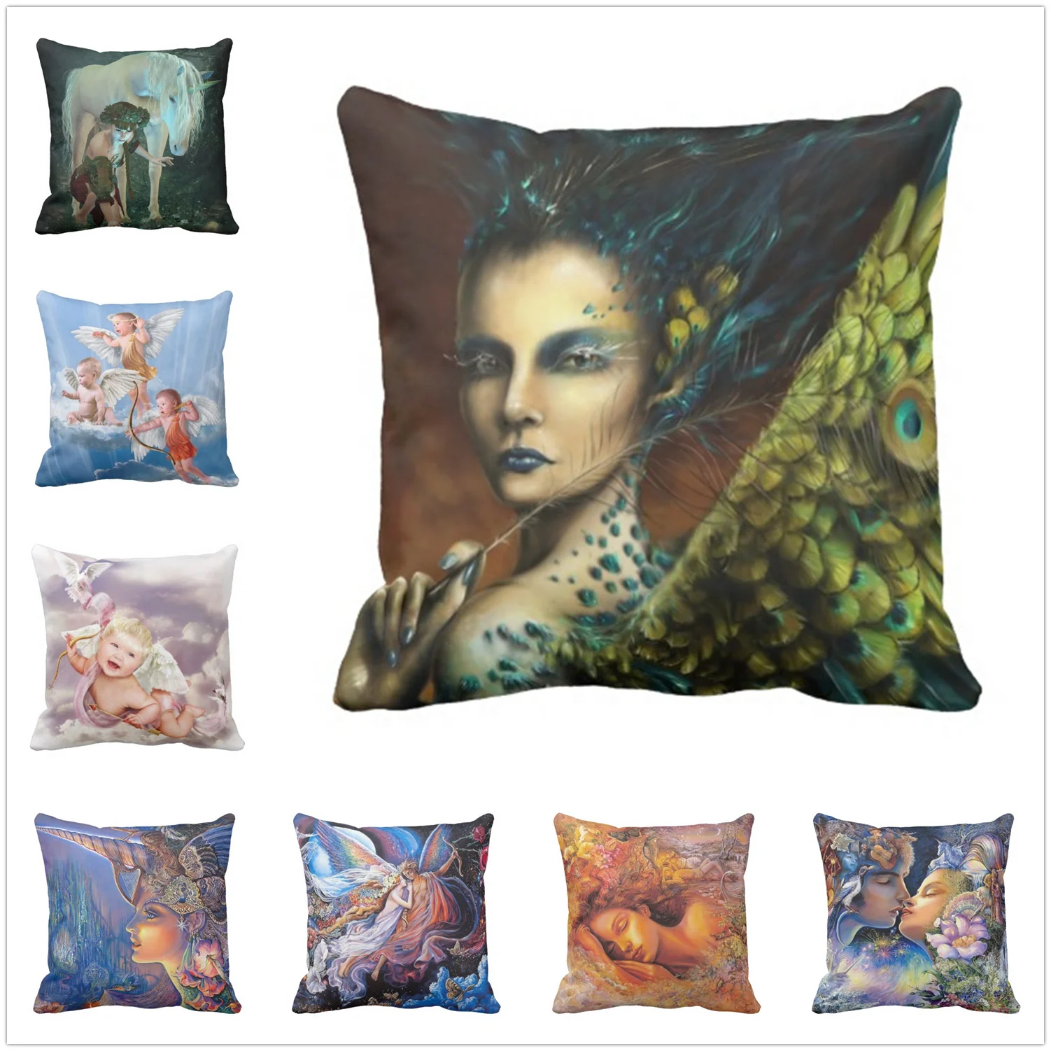 Greek mythological hero cult Throw Pillows Case Cotton Polyester for