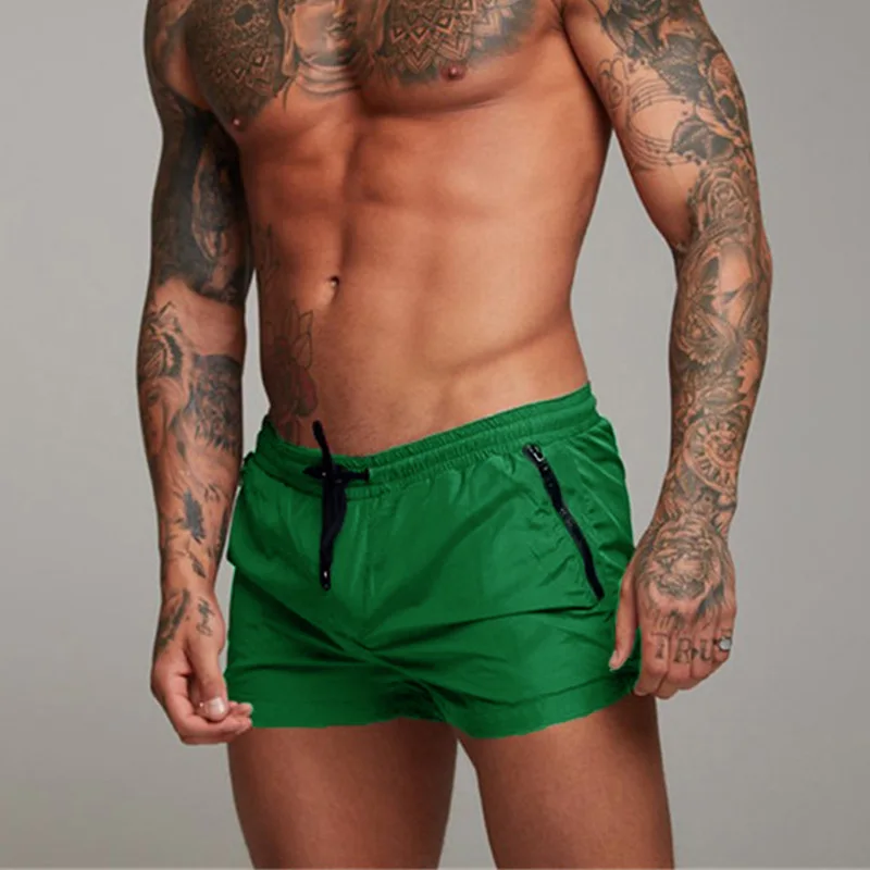 Новинка, сексуальный купальный костюм, мужские плавки, плавки sunga,, мужские плавки, боксеры, для серфинга, пляжные шорты, нижнее белье, купальные шорты - Цвет: Green Shorts