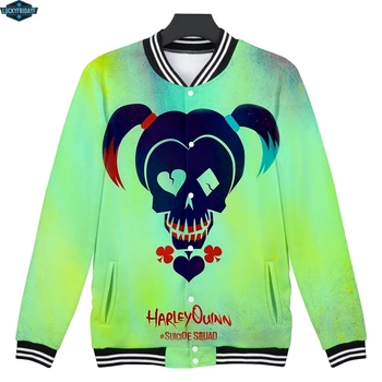 

2018 Suicide Squad 3D Men's Baseball Jackets Women/Men Couple's Kpop Hip Hop Style Autumn Fashion Jackets New