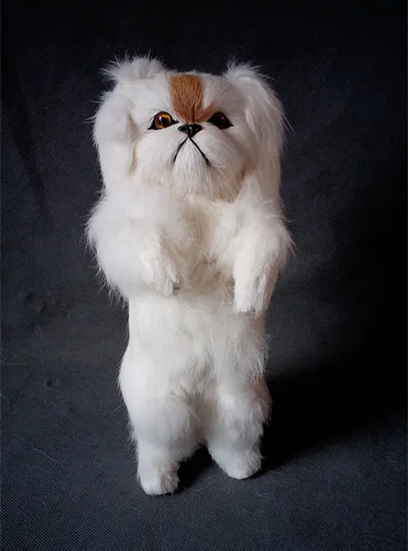 

Simulation Pekingese polyethylene&furs Pekingese model funny gift about 25*8CM