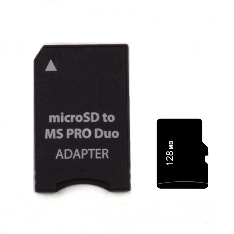 Мicro SD, TF карта для MS карты MS Pro Duo адаптер Micro SD Card 64 Мб 128 МБ 256 МБ 512 МБ 1 Гб 2 Гб карта+ флеш-накопитель конвертер - Емкость: 128MB