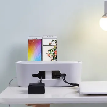 

ABS Home Multi-purpose Fire Creative Plastic Desktop Network Cable Strip Finishing Wire Storege Boxes Supplies