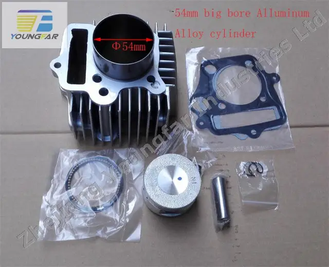 54mm 125cc Aluminium big bore kit/Cilinder set voor Dirt Bike ATV Honda