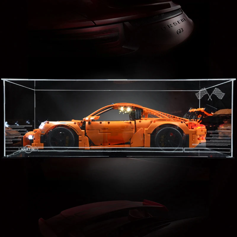 lego display case box for lego technic prosche 42056 Bugatti Chiron 42083  building block model decool 3368  20001 20086