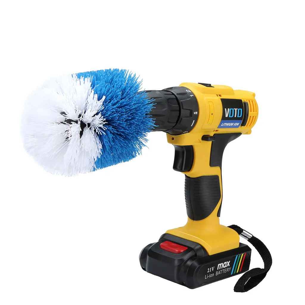 

Durable 4 Piece Scrub Brush Power Drill Cleaning Brush Tub Cleaner Combo Tool Kit Perfect for Cleaning Grout Home Handheld Brush