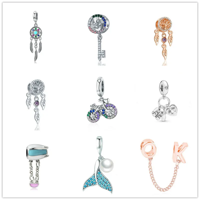 TTBEADS 1 шт. Европейский Серебряный CZ Шарм бусина для 925 ожерелья браслета цепи