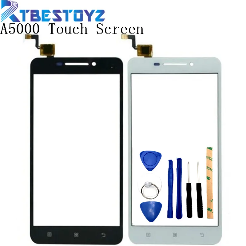 

RTBESTOYZ 5.0" High Quality Mobile Phone Touch Panel Sensor For Lenovo A5000 A 5000 Touch Screen Digitizer Front Glass Lens