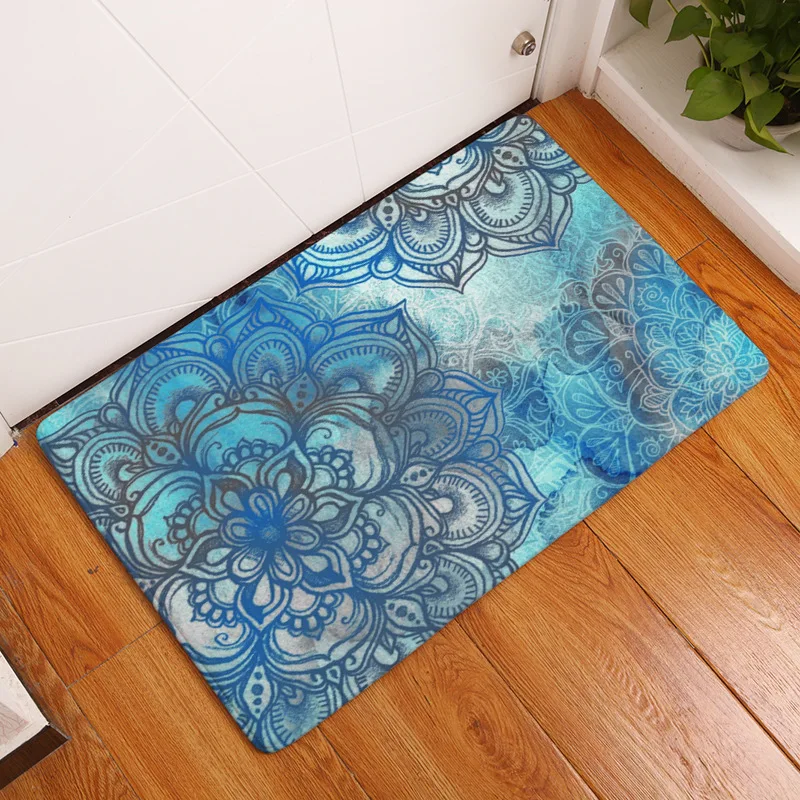 

2017 Soft Cartoon Adorable Pet dogs Cats Flannel Carpet Absorbent Slip-resistant Vacuum Pad Kitchen Mat Door Bathroom Floor Mats