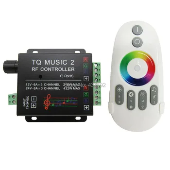 

LED RGB Music 2 Controller 2 Channel With Remote Control DC12-24V Max 18A TQ Music 2 RF Controller