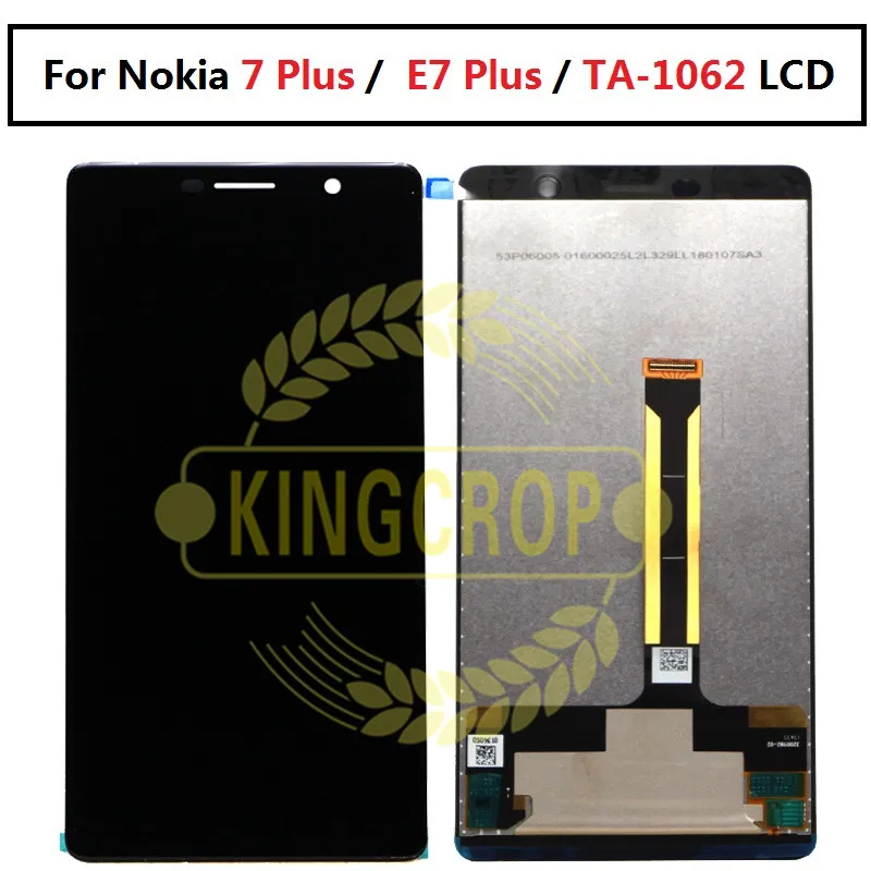 

6.0" ORIGINAL Display For Nokia 7 Plus LCD 7Plus Display Touch Screen Digitizer For Nokia E7 Plus LCD Replacment TA-1062 LCD