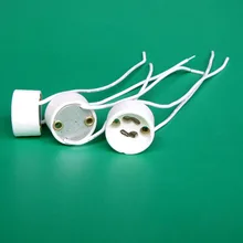 10 шт. Светодиодные ленты Разъем GU10 гнездо для галогенных Керамика освещение, грушевидные лампочки держатель База Разъем провода держатель лампы