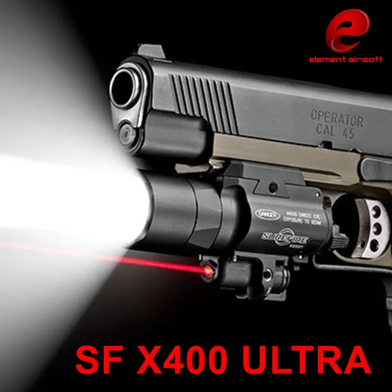 Buy Element Airsoft X400 Light Ultra Pistol Flashlight Red Laser 20mm Picatinny