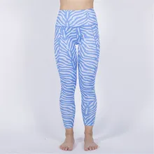 Новые спортивные Леггинсы в полоску с 3D принтом брюки-Колготки штаны для йоги тренировочные фитнес женские тонкие быстросохнущие эластичные тренировочные брюки