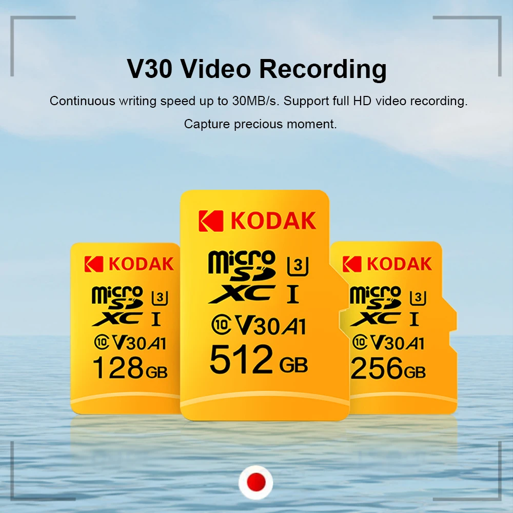 Kodak высокоскоростной Micro Sd 32 Гб 64 Гб 128 ГБ 256 ГБ TF/SD класс 10 U3 4K карта памяти Micro sd 512 ГБ Mecard Micro Sd карта