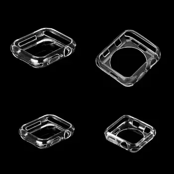 

40mm/42mm/44mm Soft TPU Scratch Resist Frame Protective Cover Shell Transparent For Apple Watch Iwatch 4
