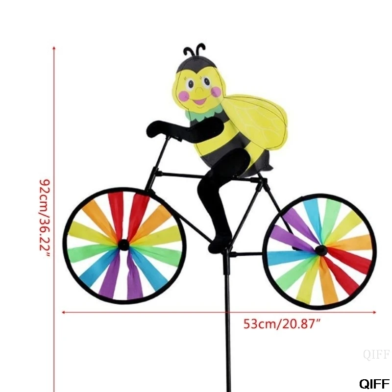 Прекрасный ручной работы ветер Spinner мультфильм животных езда на велосипеде Сад Двор вечерние Кемпинг мельница детские развивающие игрушки День рождения фестиваль