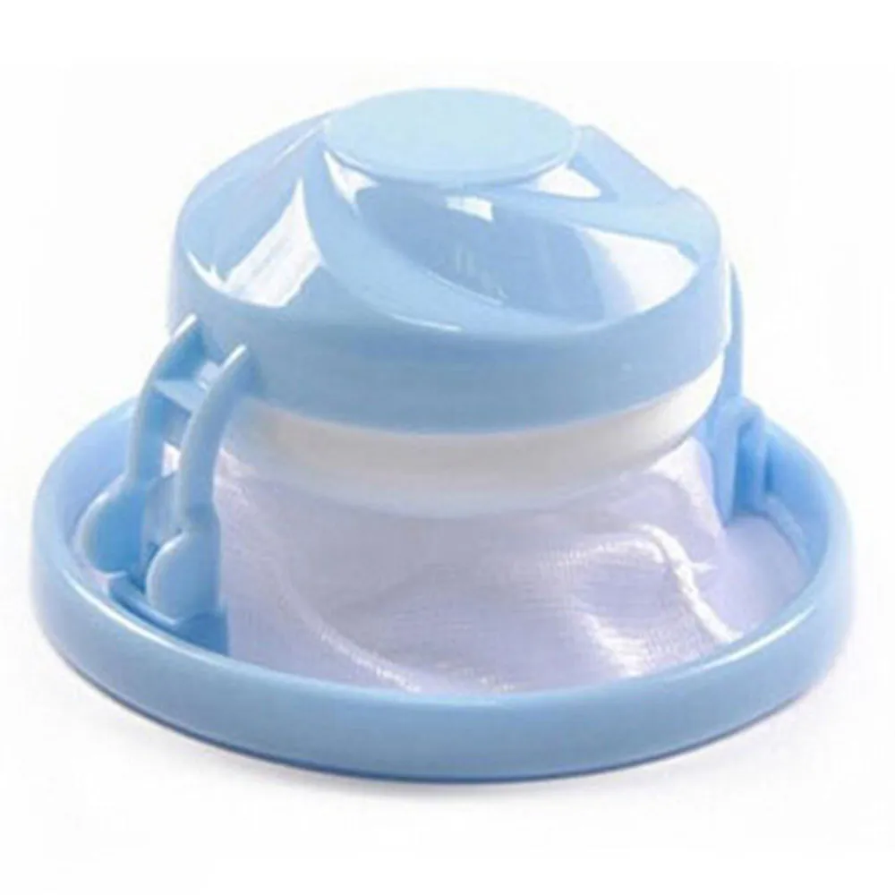 Домашний плавающий ворсистый мешок для мытья дома фильтр мешок для стиральной машины фильтр для стирки мешок для стирки на молнии - Цвет: Синий