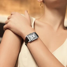 Switzerland Luxury Watches Agelocer Top Brand Leather Belt Quartz Watch Square Waterproof Analog Ladies Watch With