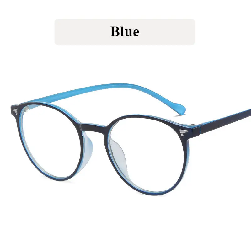 Классическая круглая оправа для очков, для женских очков для зрения, оптические оправы для очков по рецепту очки, оправа для очков, мужские, Oculos De Grau, женский - Цвет оправы: Blue