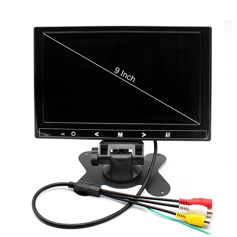GreenYi HD 800*480 " Парковка Мониторы TFT цвет подголовник; видео с 2 видео вход монитор парковочной камеры DC 12~ 24 В