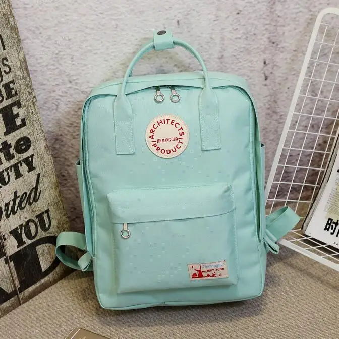 

2017 Fashion New Women Backpack Canvas Men's Backpack Solid color Travel Large capacity School Backpack Portable Shoulder Bag