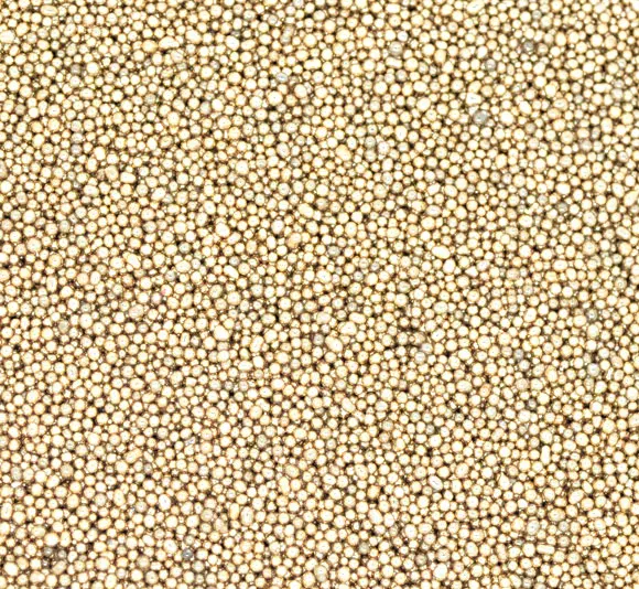 

Glass Seed Beads Gold Color Pearl About 0.7mm Dia, 15 Grams new