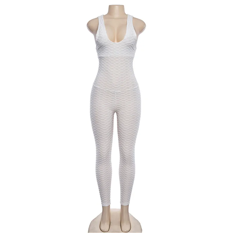  Simenual Bodybuilding sportswear long jumpsuit body for women backless push up fitness overalls rom