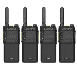 4 шт. Zastone V77 Ham портативный мини рация Handheld двухстороннее радио 400-470 мГц UHF КВ трансивер communidator