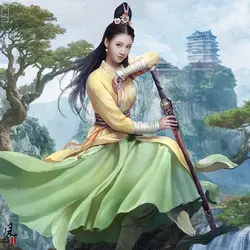 Swordlady Эстетическая Hanfu костюмированная драма костюм сценическое представление Hanfu для ТВ Играть легенды обезьяны короля