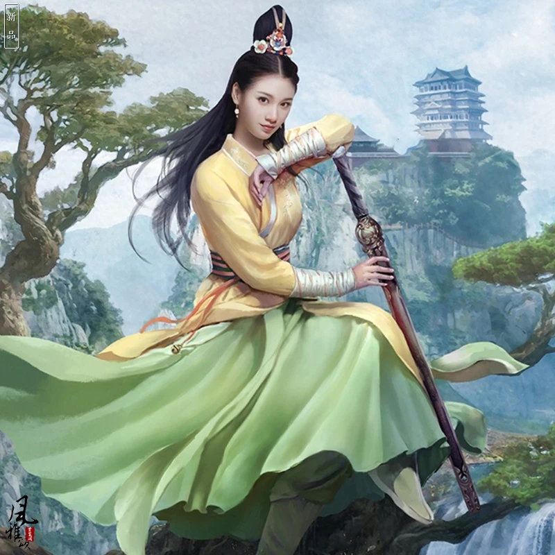 Swordlady Aesthetic Hanfu Costume Drama Costume Stage Performance