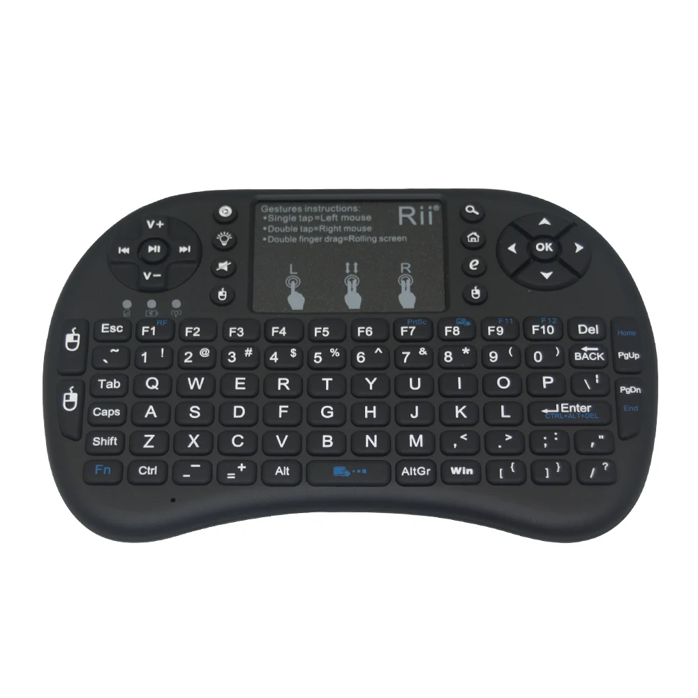 Teclado Inglês sem Fio Rii i8 Mais 2.4ghz Teclado Retroiluminado com Touchpad e Luz de Fundo para Mini pc Smart tv Android tv Box pc - Imagem 2