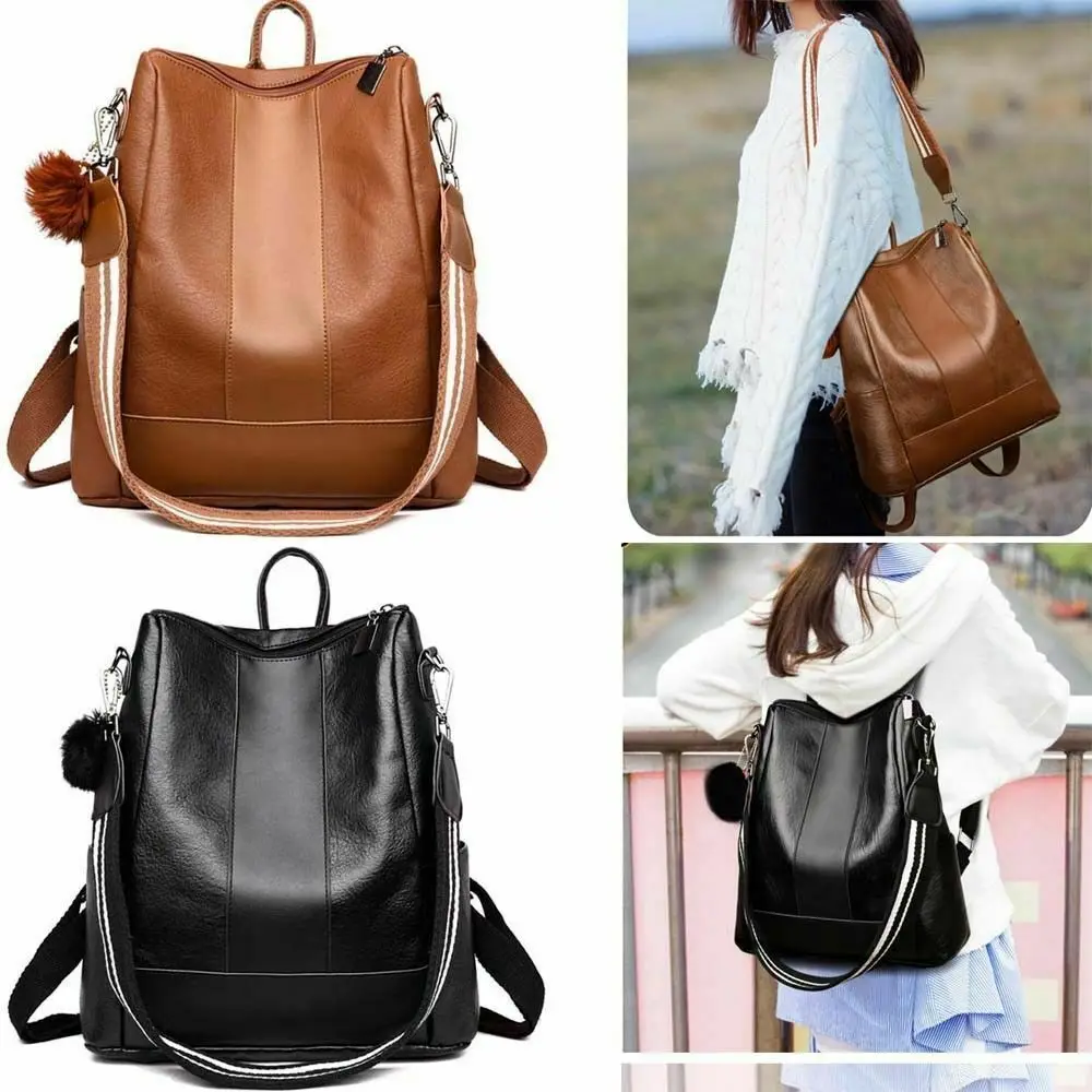 

Fashion Women Backpack Travel Shoulder Bag Ladies PU Leather Rucksack