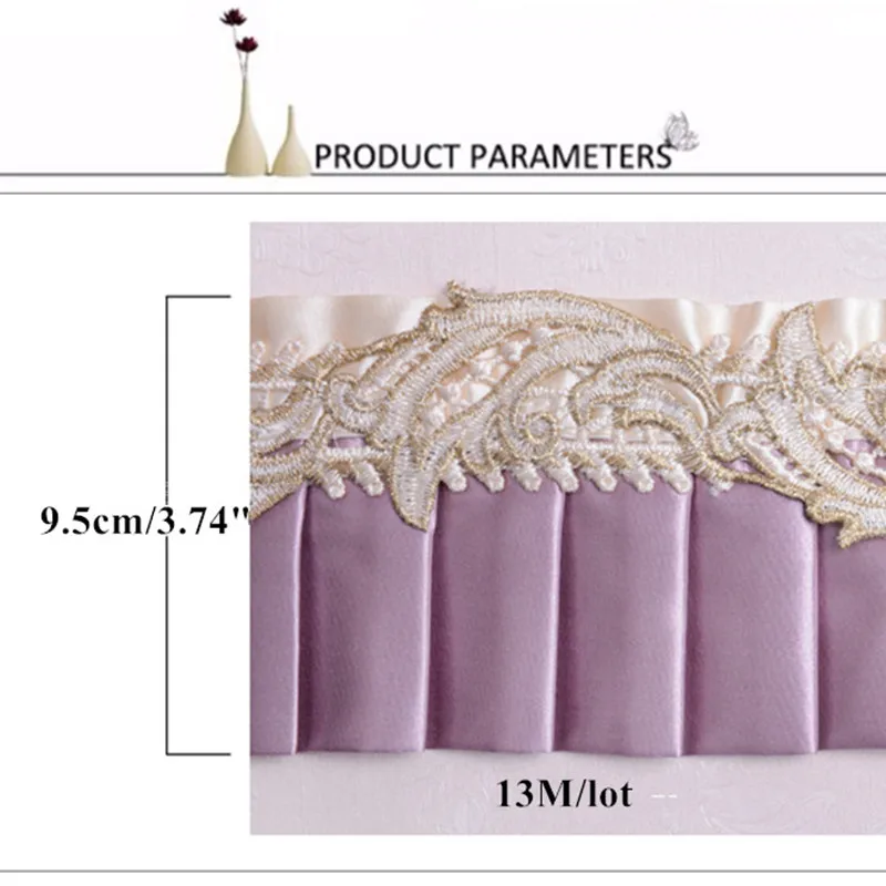 Qgvish 13 м/лот вышивка занавеска кружевная лента пояс кружевные планки DIY швейная одежда Подушка диванная Декор штора ручной работы аксессуар