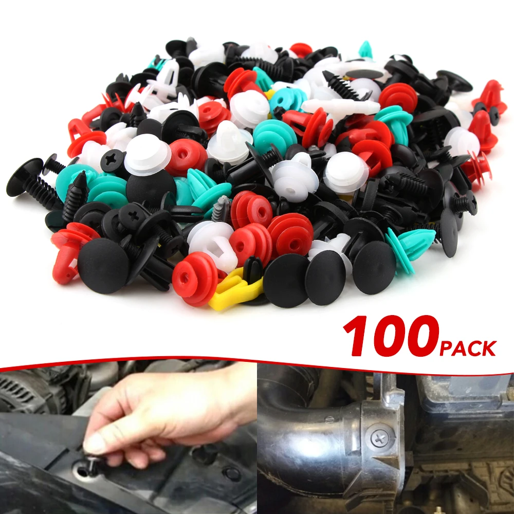 

100pcs Universal Mixed Clips For Audi A3 8V A4 B5 B6 B7 B8 A6 C5 A5 TT Q3 Q5 Q7 80 100 A1 A2 A7 A8 S3 S4 R8 RS