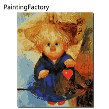 Настенная картина в рамке ангела картина по номерам ручная работа Холст Картина маслом домашний декор для гостиной Раскраска по номерам