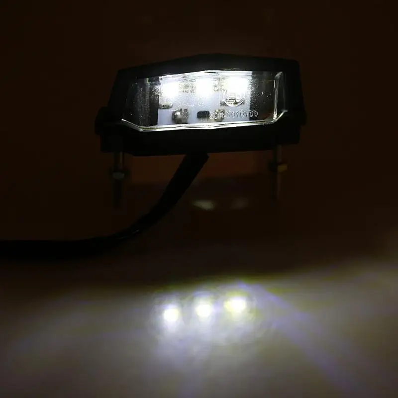 

12V Motorcycle LED Tail LightMotorbike LED License Plate Light Rear Tail Lamp White Universal Car String New