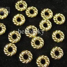 1350 шт. Состаренный Золотой скрученное кольцо ссылки 8 мм A230G
