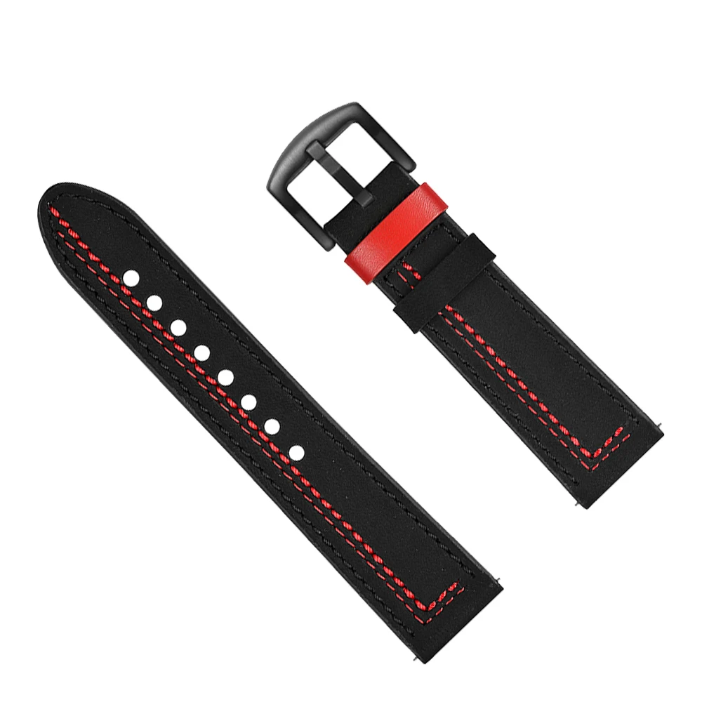 

22mm Universal Leather Band for Samsung Galaxy Watch 46mm S3 Strap for Huawei GT/GT Active HONOR Magic Huami Amazfit 2 2s Strap