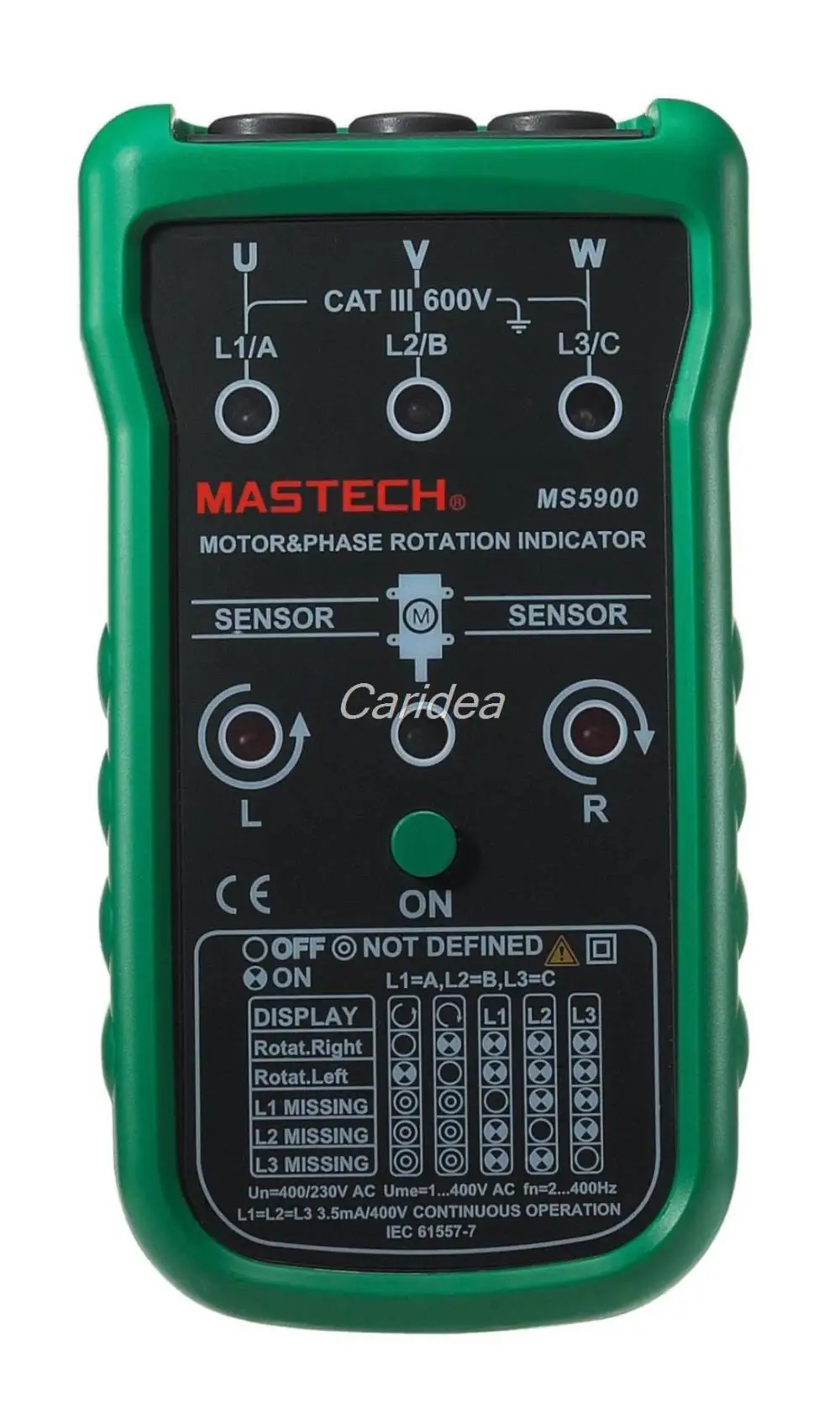 MASTECH MS5900 Handheld Motor and Phase Rotation Indicator Magnetic ...