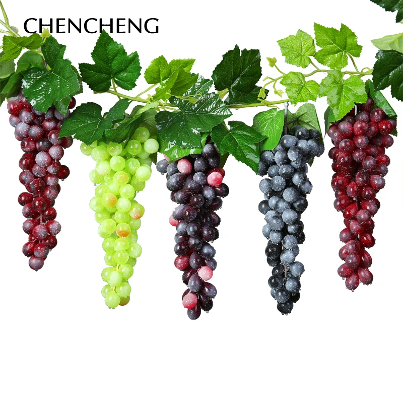 CHENCHENG искусственные фрукты, 1 шт., искусственный виноград, сделай сам, пластиковые искусственные фрукты, Рождество, украшение для дома, свадьбы, имитация фруктов